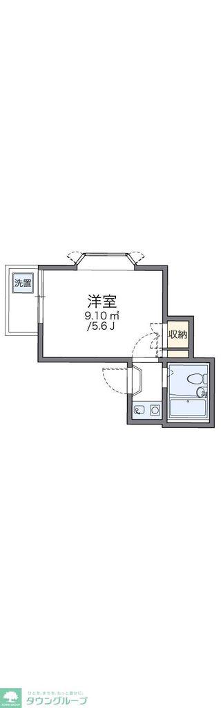 レオパレス衣笠第1(1K/2階)の間取り写真