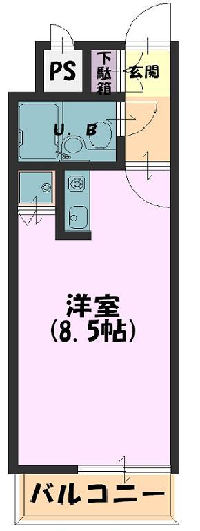ライオンズプラザ綾瀬(ワンルーム/5階)の間取り写真