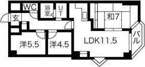 エクセルシュール二十四軒(3LDK/10階)の間取り写真