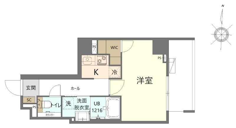 KOHA錦糸町(1K/3階)の間取り写真
