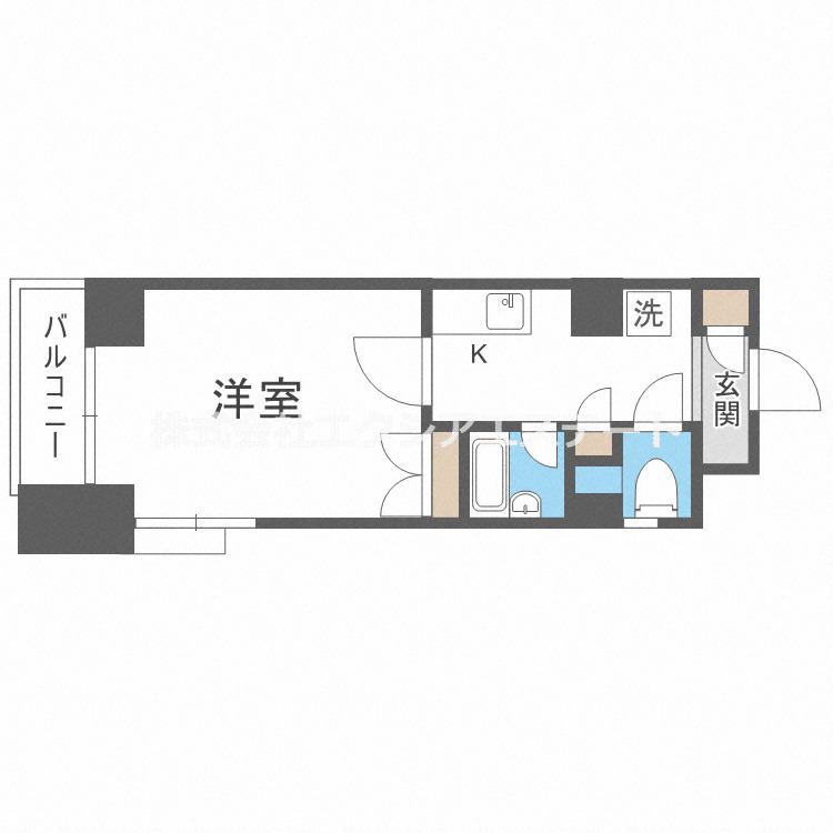 COMFORT(1K/3階)の間取り写真