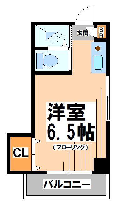 メゾンから松(ワンルーム/3階)の間取り写真