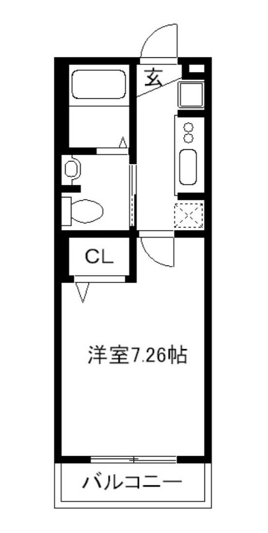 ベル ドミール(1K/2階)の間取り写真