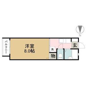 ひまわり館SUNAMI(1K/1階)の間取り写真