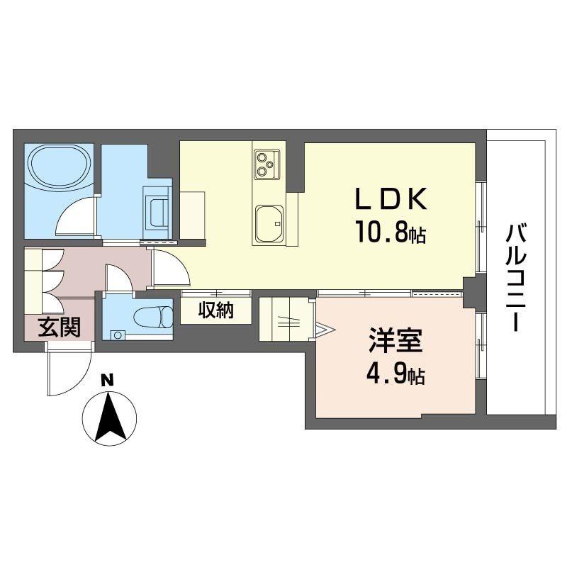 コート ボヌール(1LDK/3階)の間取り写真