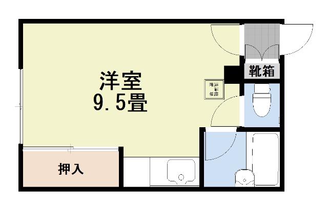 FUGA登別(ワンルーム/2階)の間取り写真