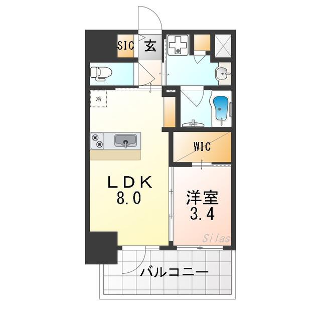 SOFIA住吉大社(1LDK/5階)の間取り写真