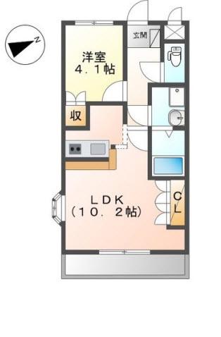 シェレンフィール(1LDK/1階)の間取り写真