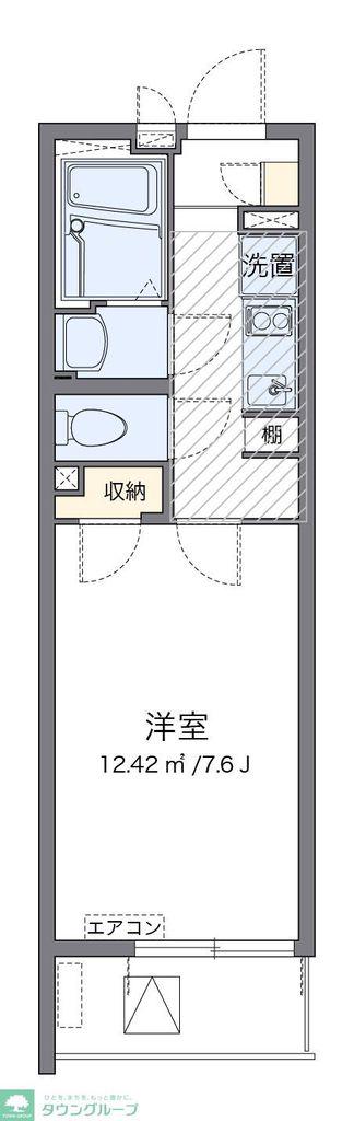 クレイノドエル 大久保A(1K/3階)の間取り写真