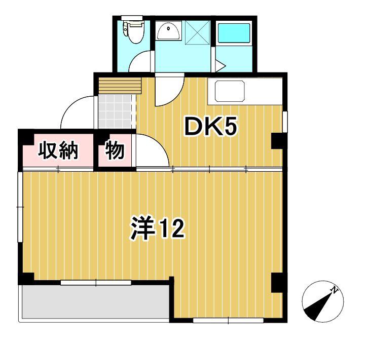 ユキハイツ(1DK/3階)の間取り写真