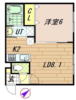 SHERATON 旭川駅前(1LDK/5階)の間取り写真