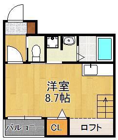 CLAN ONE(ワンルーム/1階)の間取り写真