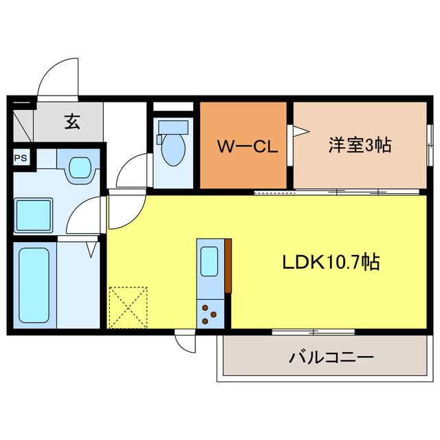 FILEDEN(1LDK/3階)の間取り写真