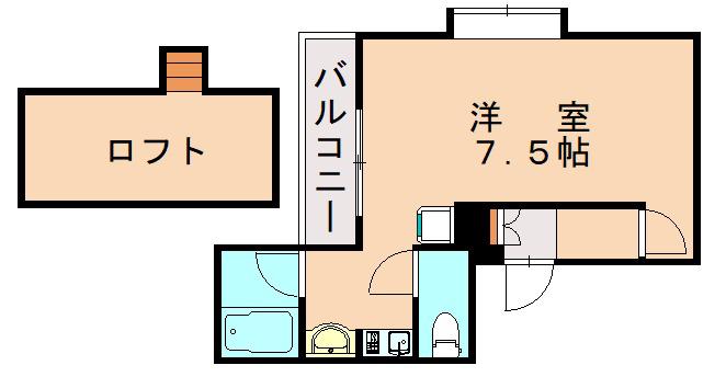 サンピエール菅原I(ワンルーム/4階)の間取り写真
