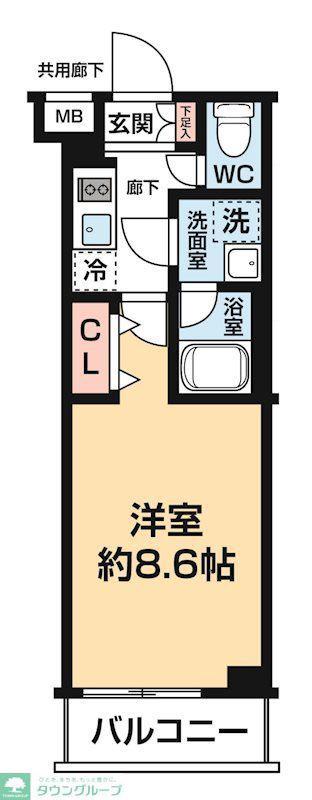 ARCOBALENO OHANAJAYA(1K/4階)の間取り写真