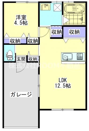 FREE LIFE I(1LDK/1階)の間取り写真