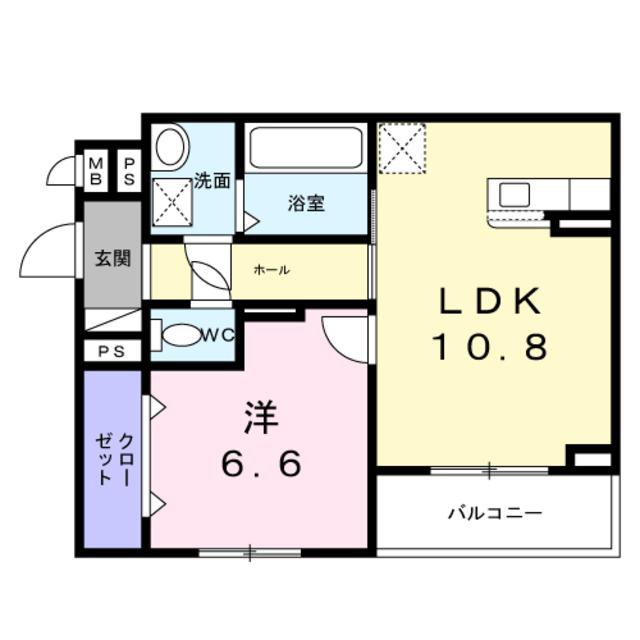 ルヴァンソレイユ(1LDK/2階)の間取り写真