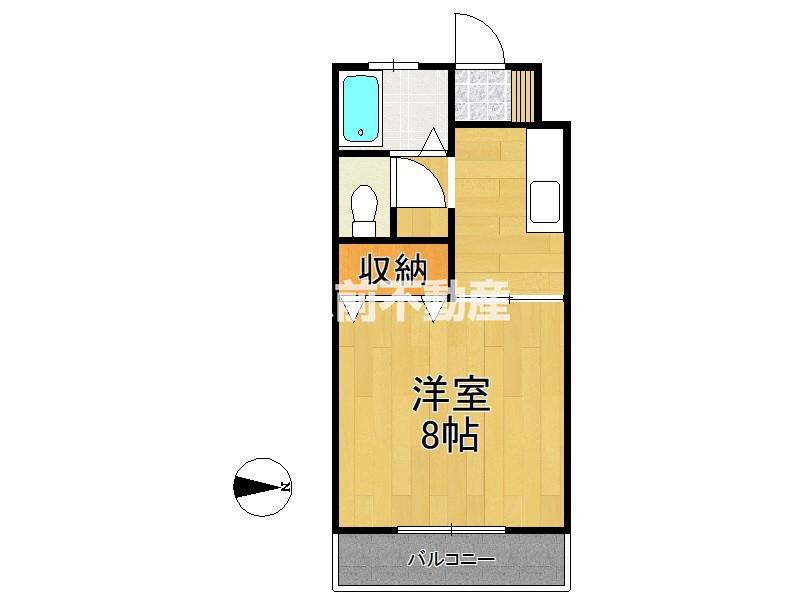 サンライズフジII(1K/2階)の間取り写真