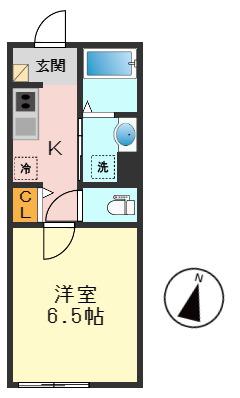 GRAND REVE小岩(1K/1階)の間取り写真