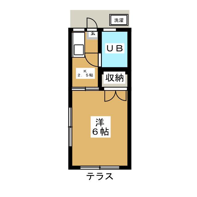 カーサ薫(1K/1階)の間取り写真