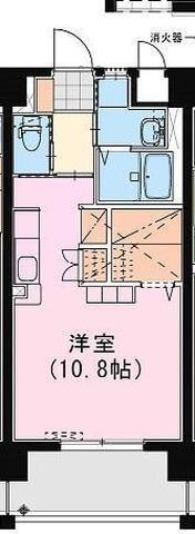 SKY DESIGNIII(ワンルーム/1階)の間取り写真
