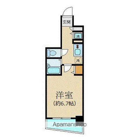 プレサンス新宿御苑前アルティメット(ワンルーム/13階)の間取り写真