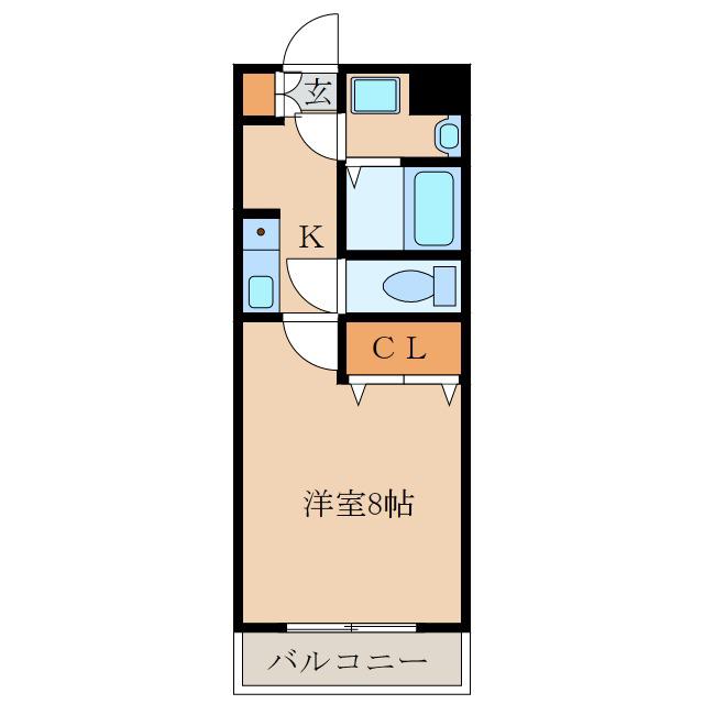 パンドラシャトー18A(1K/2階)の間取り写真
