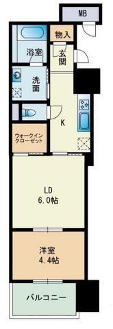 RJRプレシア博多駅前(1LDK/3階)の間取り写真