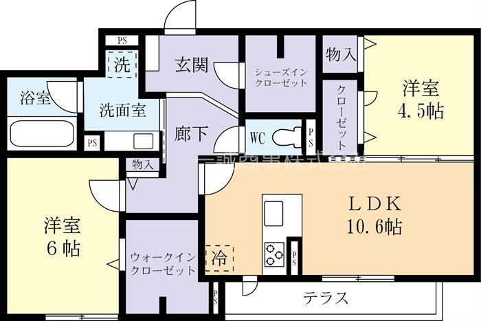 GRARIE(2LDK/2階)の間取り写真