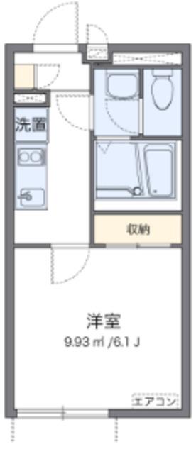 クレイノエフォート(1K/2階)の間取り写真