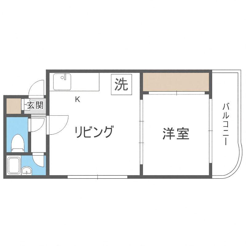 PLAZA IN 栄通(1LDK/4階)の間取り写真
