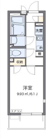 フェリス(1K/1階)の間取り写真