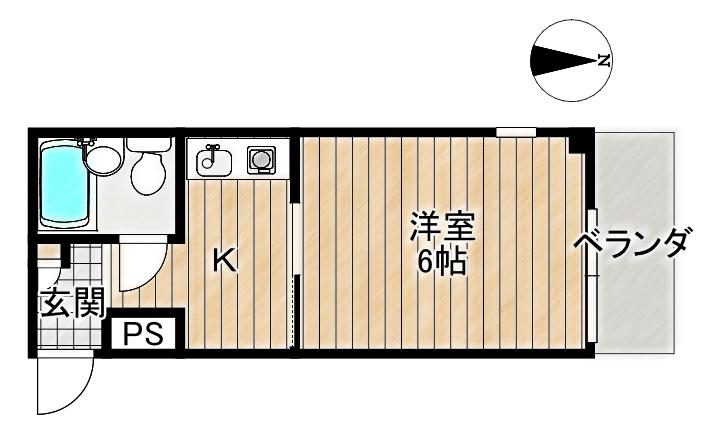 ホワイトパレス21(1K/3階)の間取り写真