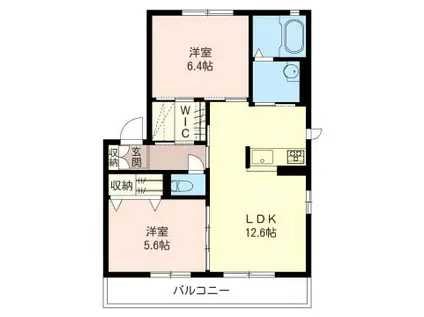 シャーメゾン フォレスタIII(2LDK/1階)の間取り写真
