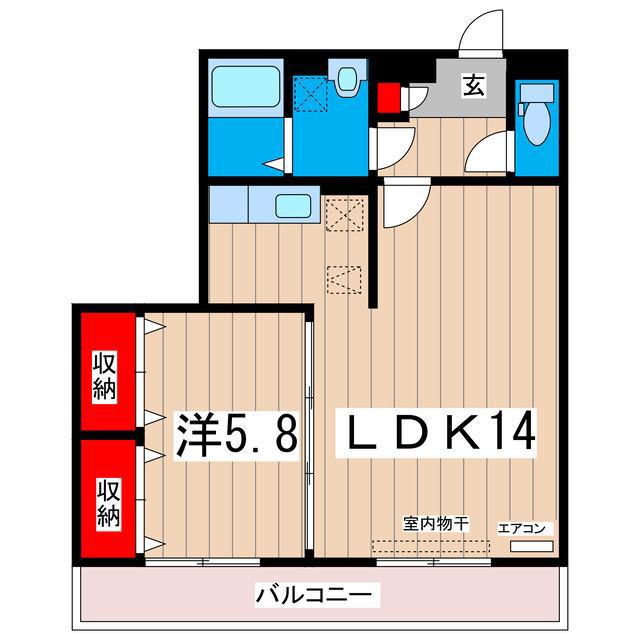 グレースヒルズI(1LDK/3階)の間取り写真