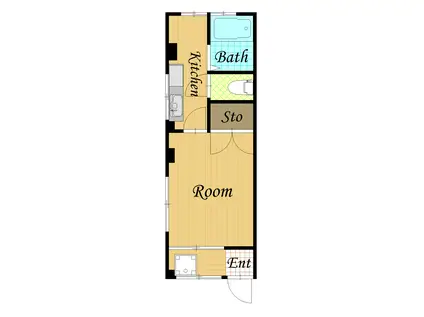 小堀ハイツ(1K/2階)の間取り写真