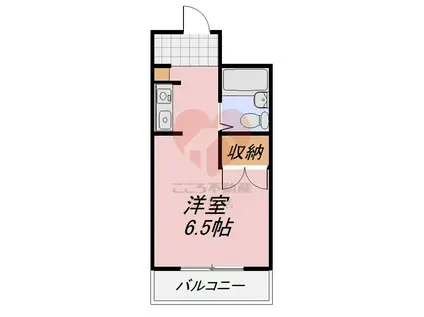 三貴ハイツ(ワンルーム/3階)の間取り写真