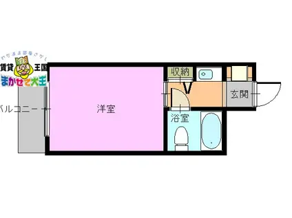 MARINA BAY NAGASAKI(1K/2階)の間取り写真