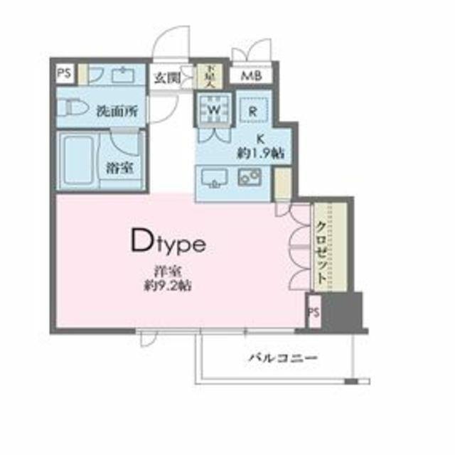 ドゥーエ南麻布(ワンルーム/3階)の間取り写真