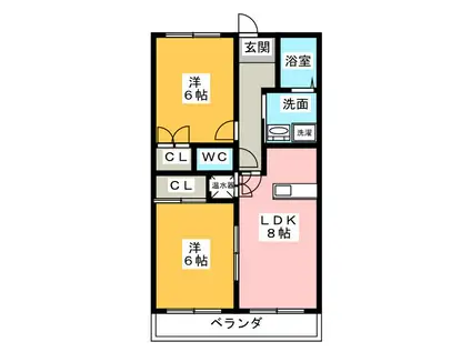 パストラルアイ(2LDK/3階)の間取り写真