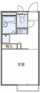 エスポワール秋桜(ワンルーム/1階)の間取り写真