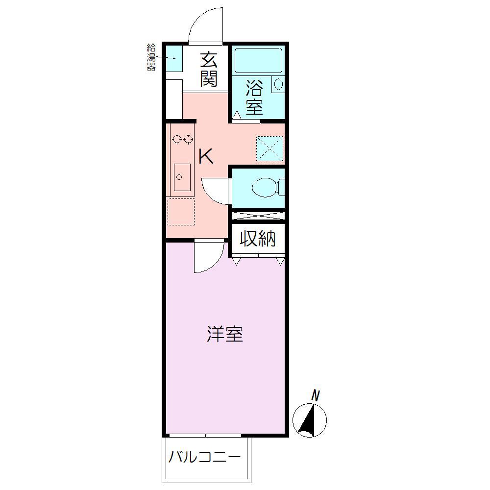 PRENDRE ONE(1K/1階)の間取り写真