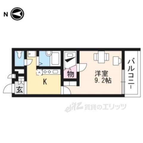 レオパレスエヌリバー(1K/3階)の間取り写真