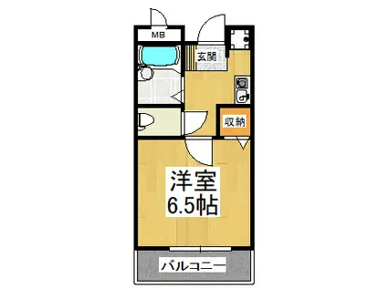 フェスタ千代田(1K/3階)の間取り写真