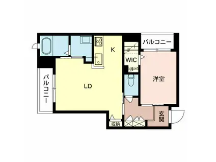 カーサレジオ山坂(1LDK/3階)の間取り写真