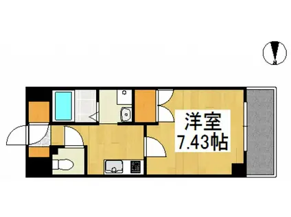 ジュネス天領 II(1K/8階)の間取り写真