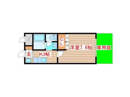 プロニティ・N(1K/1階)の間取り写真