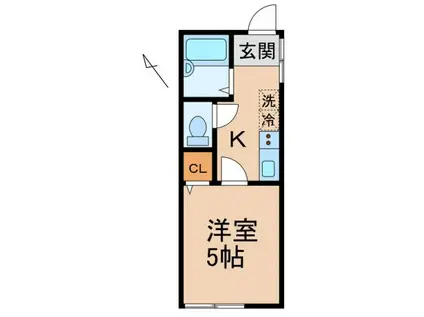 TJ初島A棟(1K/1階)の間取り写真