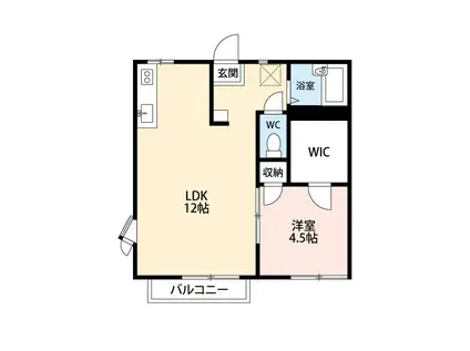 タウニー所沢III(1LDK/2階)の間取り写真