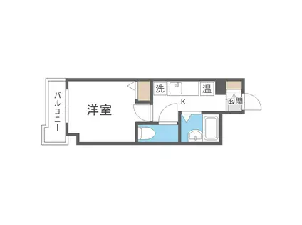 モアフィールド箱崎II(1K/11階)の間取り写真